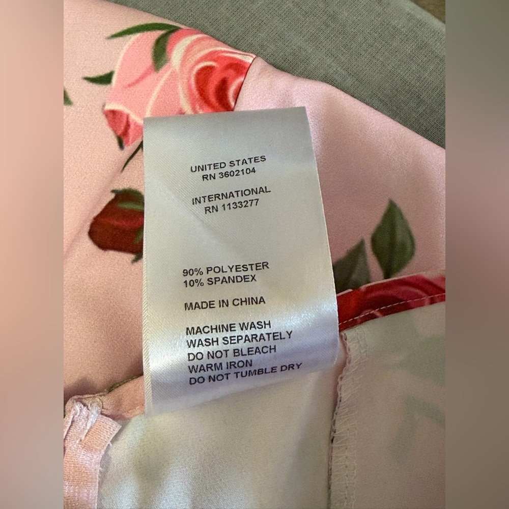 Vintage Rose Pencil Dress Pale Pink floral New - Picture 7 of 11